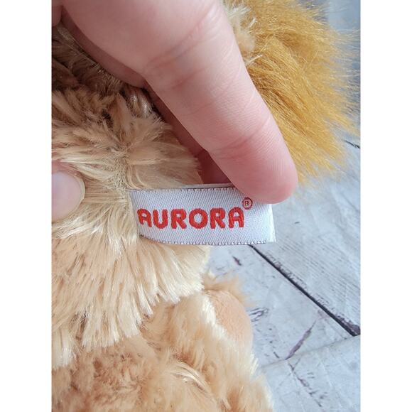 Lion Stuffed Animal Plush 10in Tall Aurora Soft Hard Nose - Picture 7 of 7
